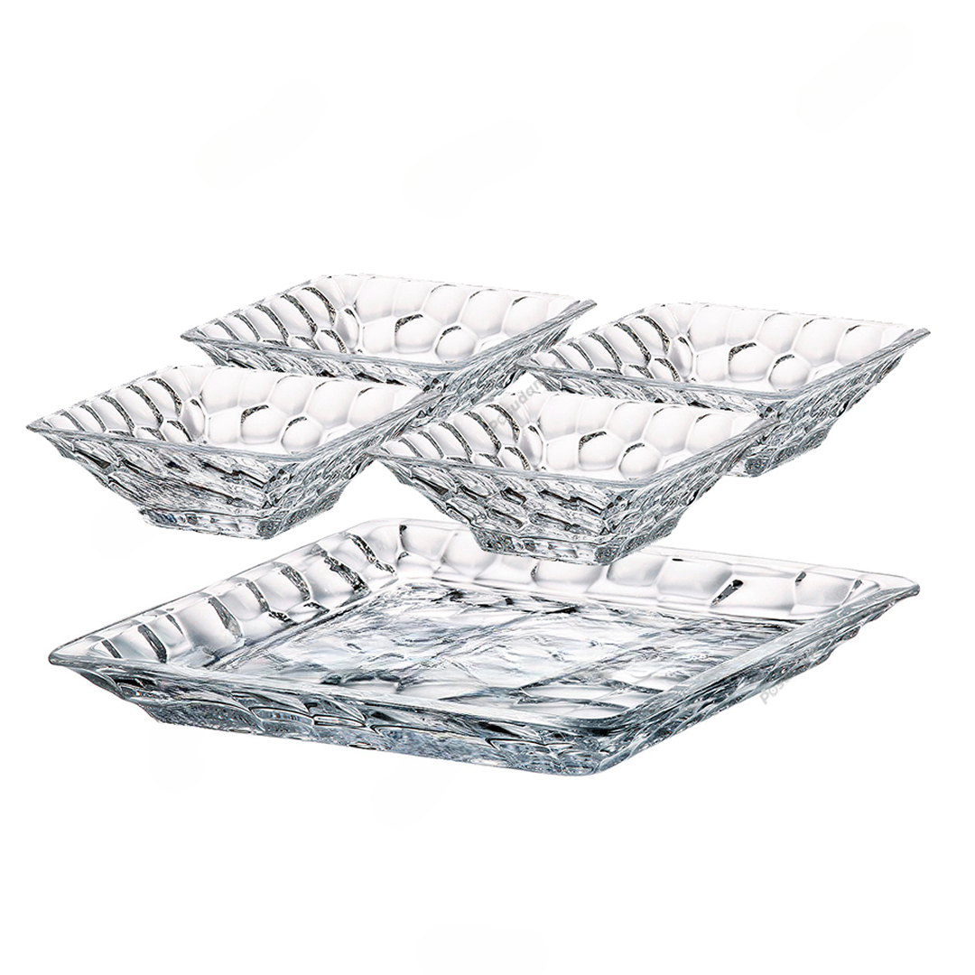 Набор для закусок из 4-х салатников и блюда Marble