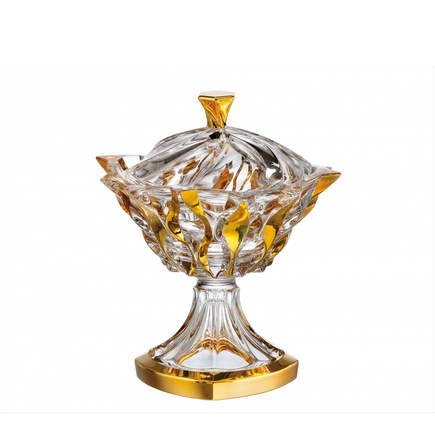 Конфетница на ножке Samba Opera Gold 25 см