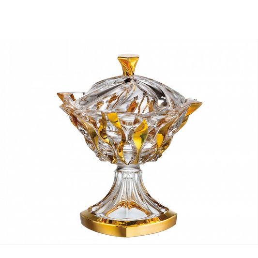 Конфетница на ножке Samba Opera Gold 25 см