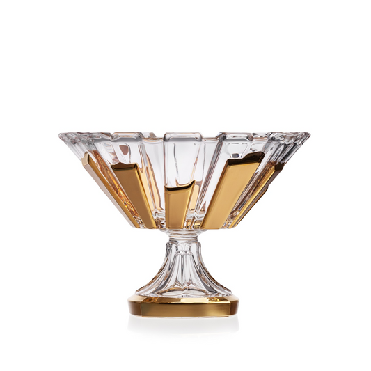 Ваза для фруктов на ножке Bolero Piano gold 31 см